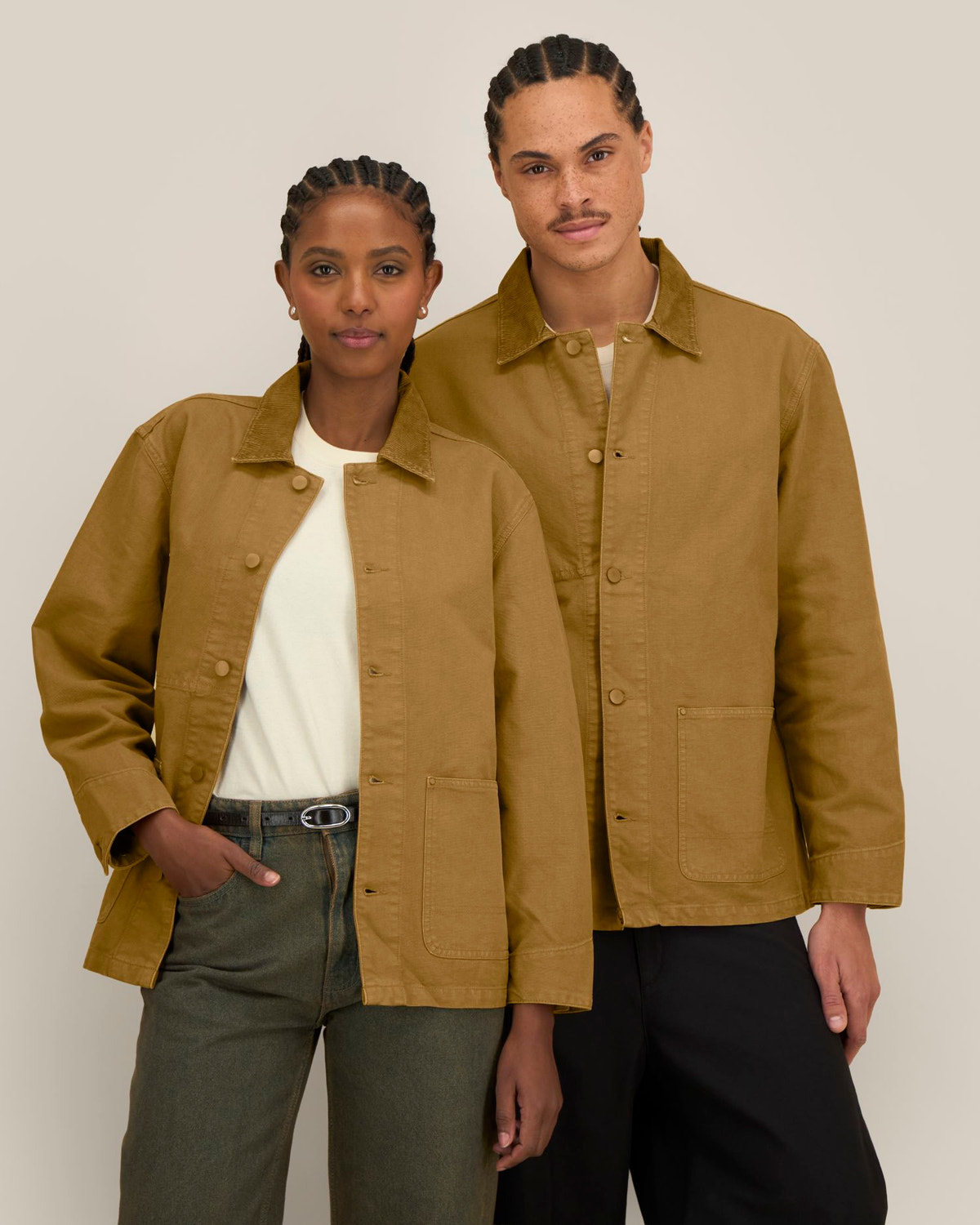 Stanley/Stella Chore Jacket – G.Dyed Bronze (C177), mallikuva edestä