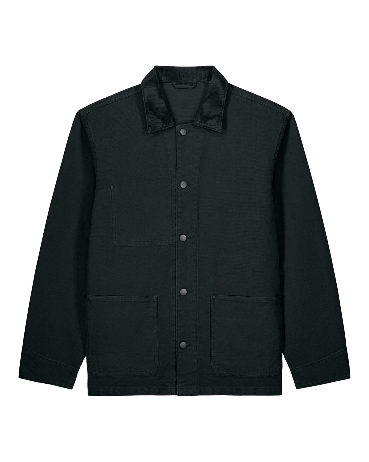Stanley/Stella Chore Jacket – G. Dyed Black (C372), tuotekuva edestä