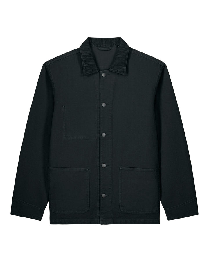 Stanley/Stella Chore Jacket – G. Dyed Black (C372), tuotekuva edestä