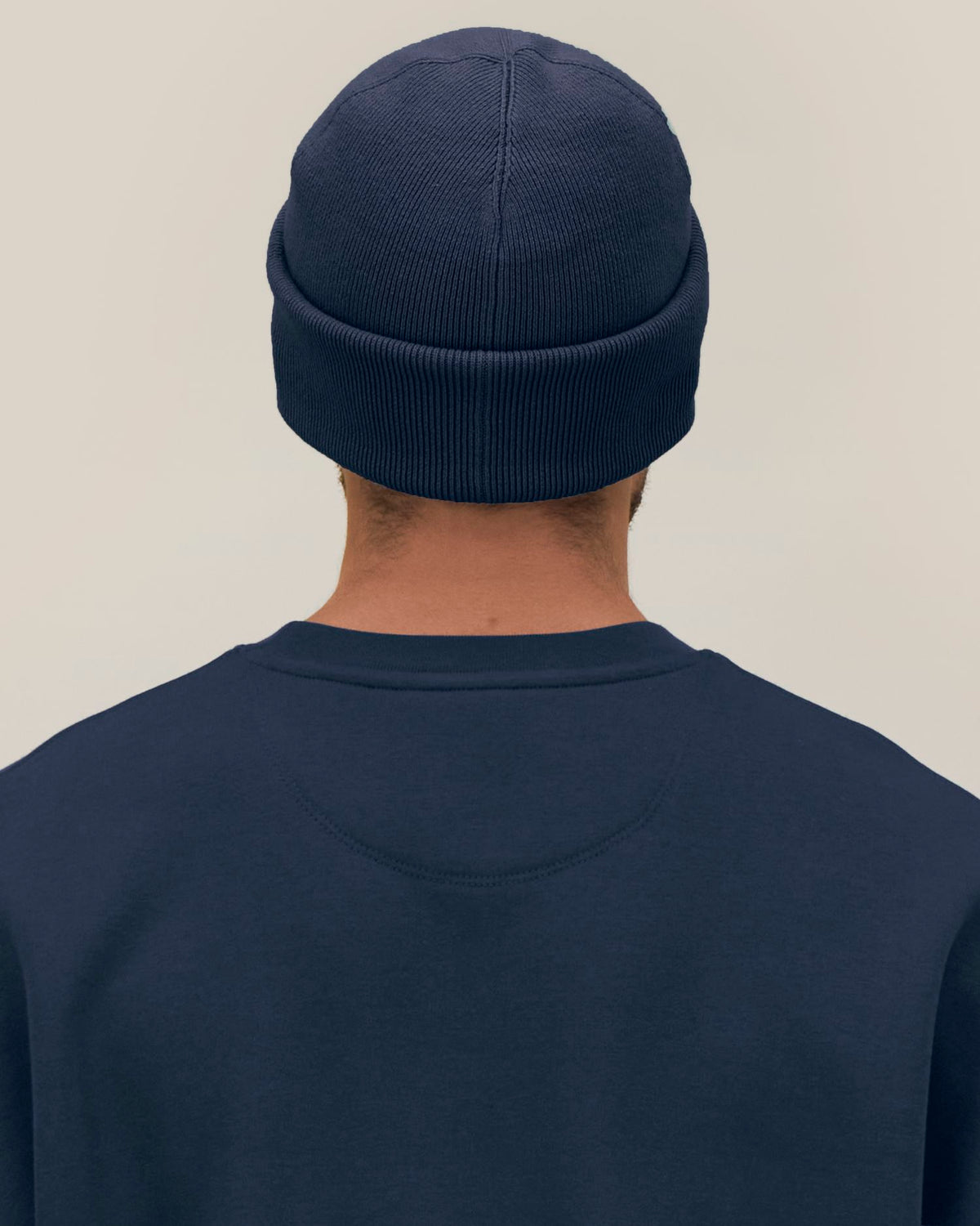 Stanley/Stella Rib Beanie 2.0 – French Navy (C727), mallikuva takaa