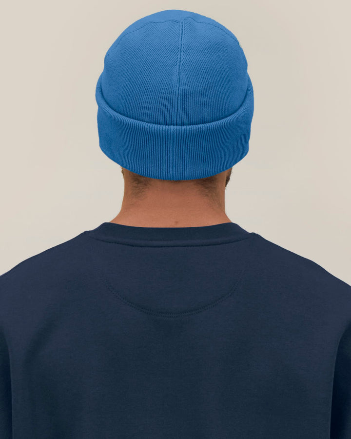 Stanley/Stella Rib Beanie 2.0 – Mindful Blue (C729), mallikuva takaa