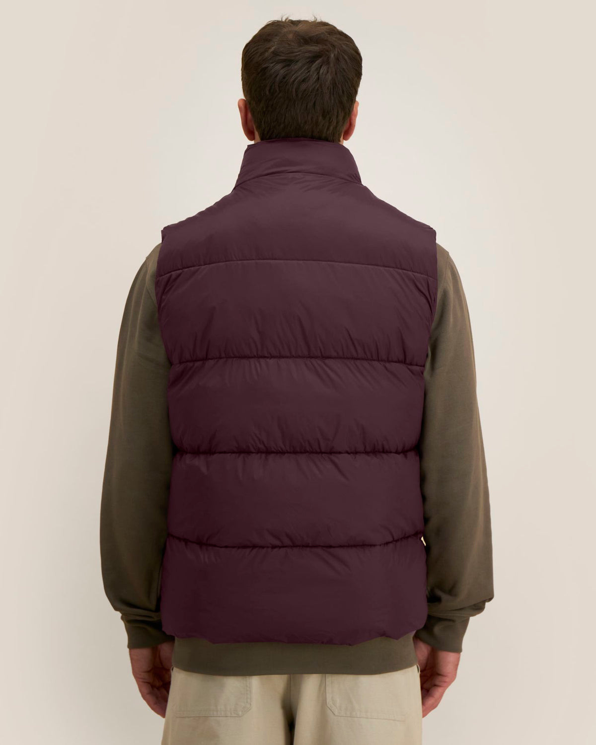 Stanley/Stella Puffer Gilet 2.0 – Red Brown (C116), mallikuva takaa