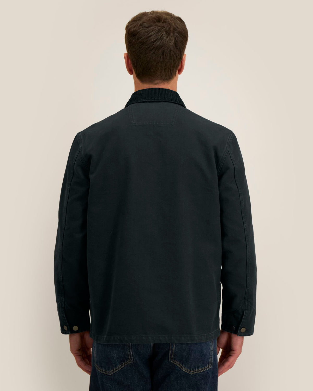 Stanley/Stella Chore Jacket – G. Dyed Black (C372), mallikuva takaa