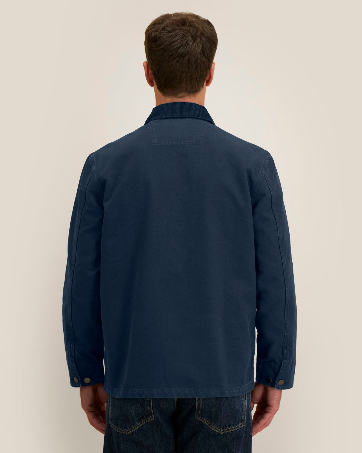 Stanley/Stella Chore Jacket – G.Dyed Navy (C373), mallikuva takaa