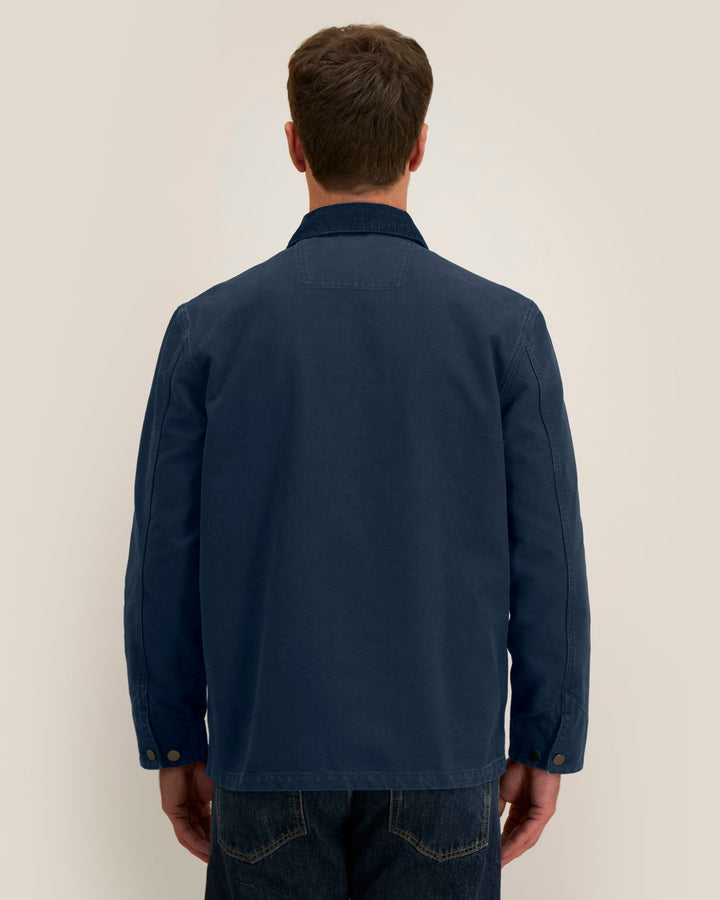 Stanley/Stella Chore Jacket – G.Dyed Navy (C373), mallikuva takaa