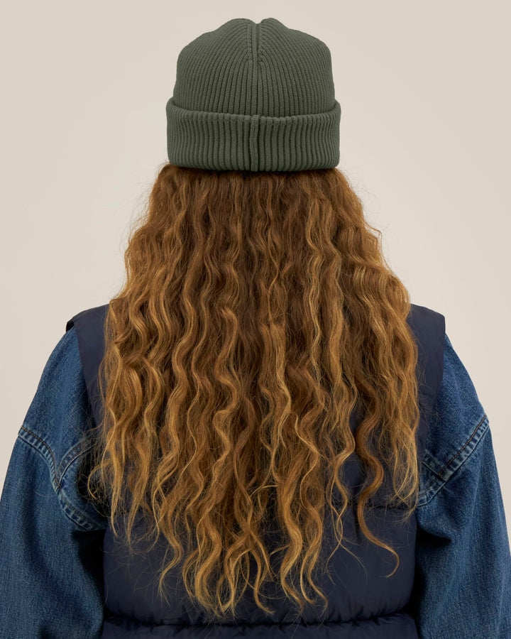 Stanley/Stella Fisherman Beanie 2.0 – Khaki (C223), mallikuva takaa