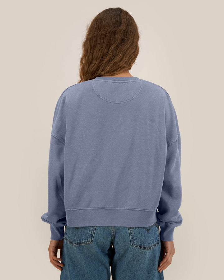 Stanley/Stella Stella Alma Vintage – G. Dyed Blue Grey (C158), mallikuva takaa