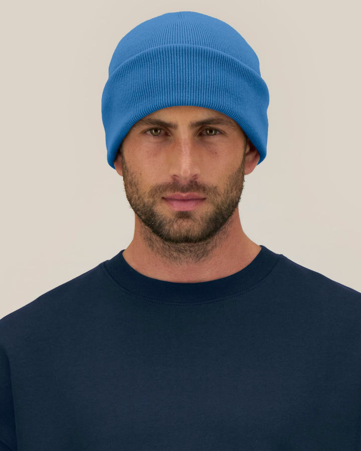 Stanley/Stella Rib Beanie 2.0 – Mindful Blue (C729), mallikuva edestä