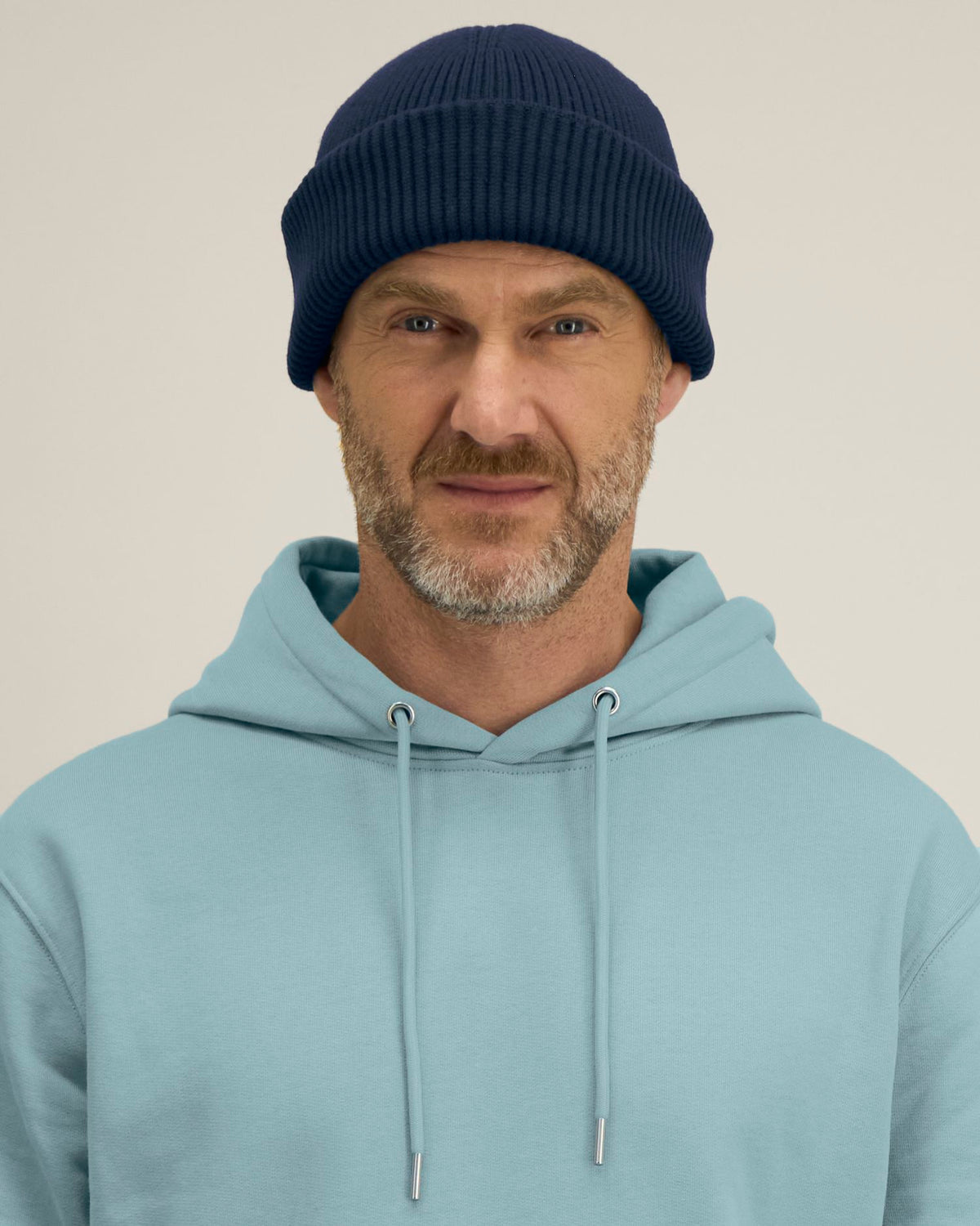 Stanley/Stella Fisherman Beanie 2.0 – French Navy (C727), mallikuva edestä