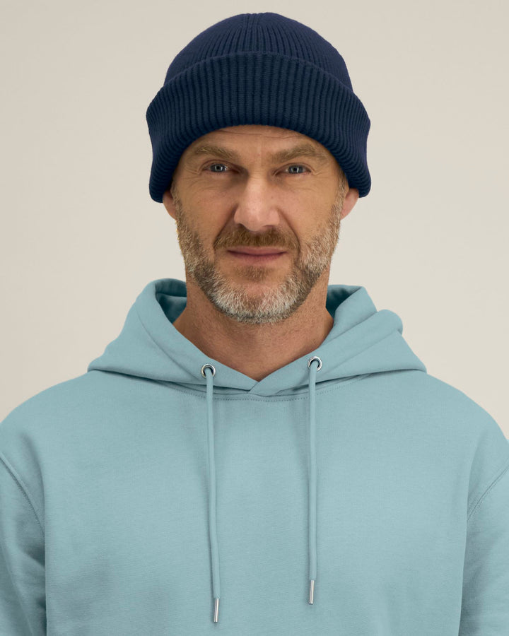Stanley/Stella Fisherman Beanie 2.0 – French Navy (C727), mallikuva edestä